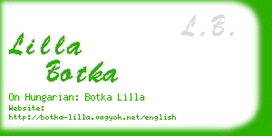 lilla botka business card